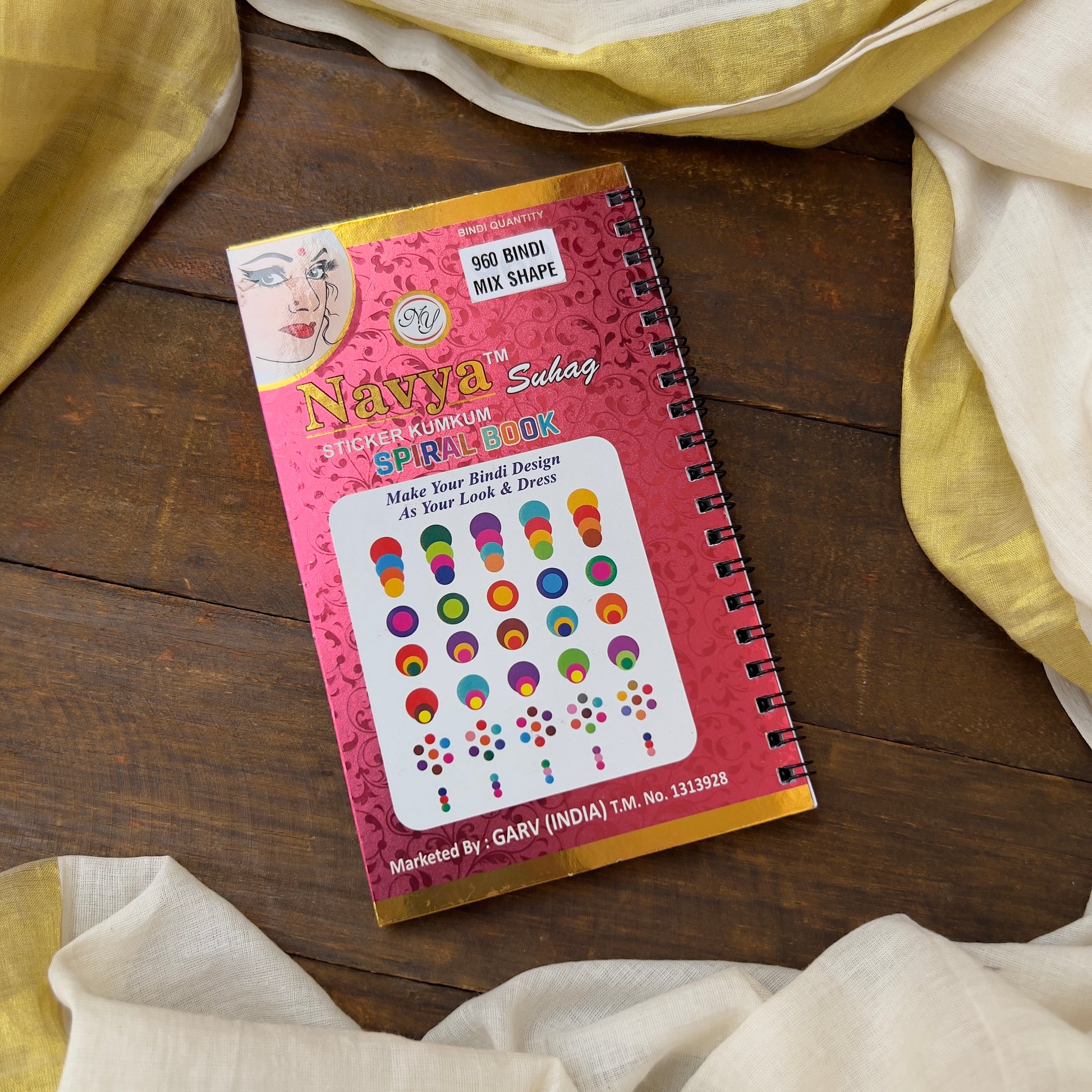 Colour Plain Mix Shapes Bindi Book - Navya Suhag