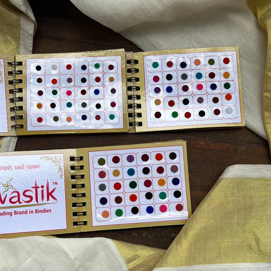 Plain Mini Bindi Book Combo (Medium Sizes) - Set of 12 - 002