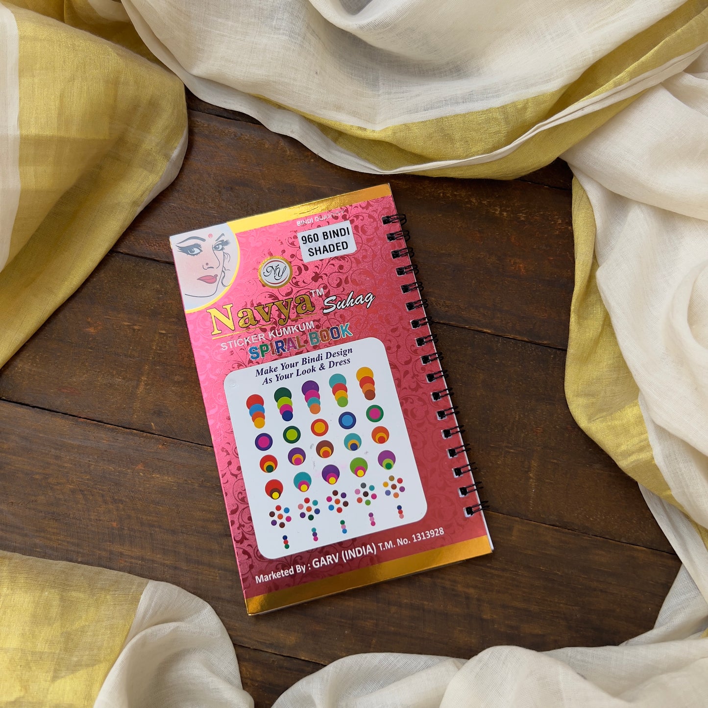 Colour Shaded Round Bindi Book - Navya Suhag - BB025