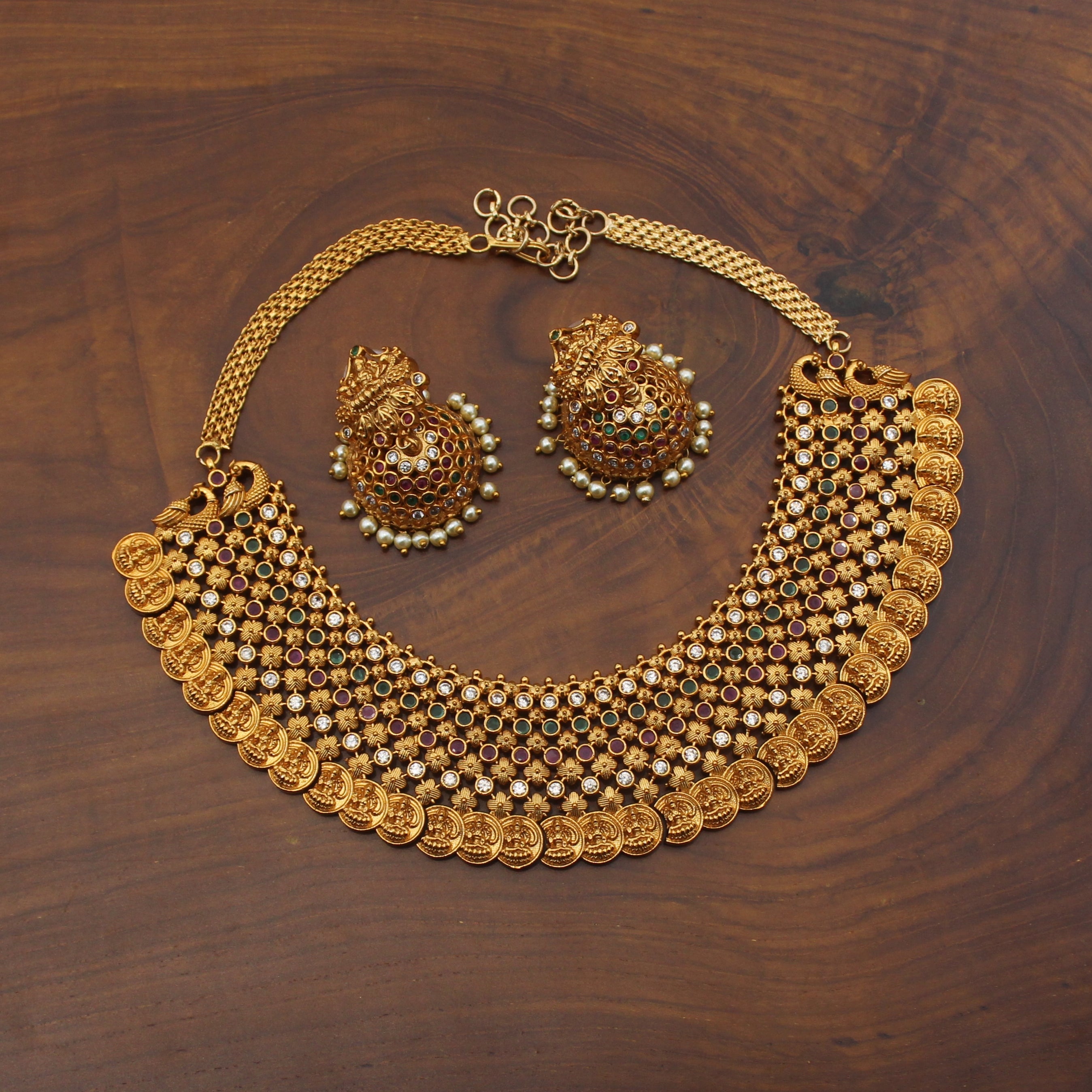 Gold Plated Kerala Style Bridal Kaasu/Coin Necklace